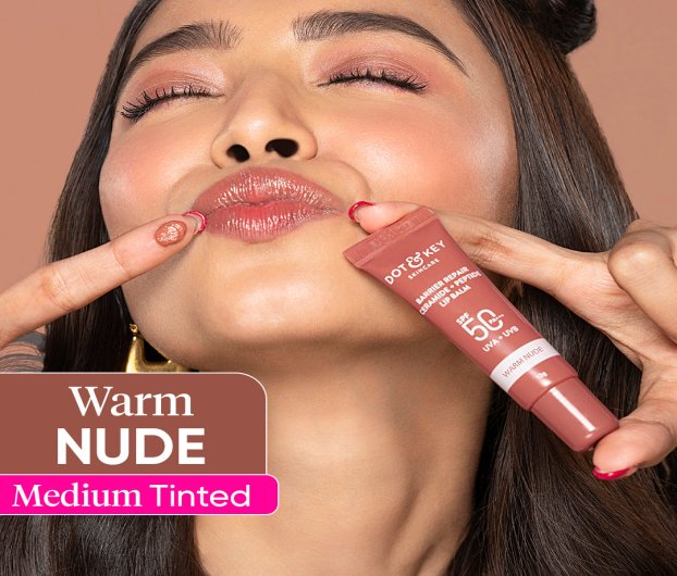 DOT & KEY BARRIER REPAIR CERAMIDE + PEPTIDE LIP BALM SPF 50 PA+++ WARM NUDE - 10 GM