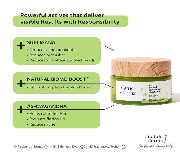 NATURE DERMA 1% NATURAL BIOME - BOOST MOISTURIZER WITH SUBLIGANA 50 ML