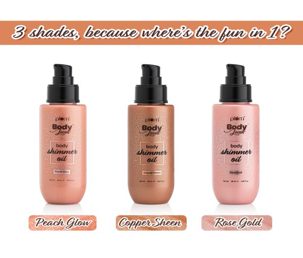 PLUM BODYLOVIN BODY SHIMMER OIL ROSE GOLD 90 ML