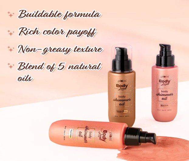 PLUM BODYLOVIN BODY SHIMMER OIL PEACH GLOW 90 ML