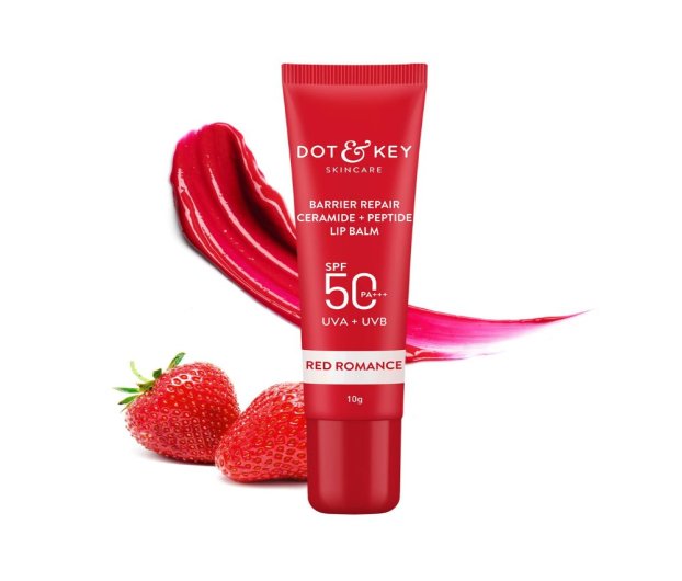 DOT & KEY BARRIER REPAIR CERAMIDE + PEPTIDE LIP BALM SPF 50 PA+++ RED ROMANCE - 10ML