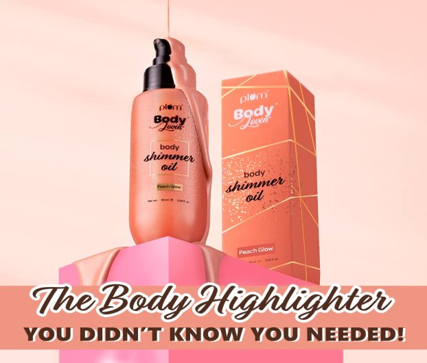 PLUM BODYLOVIN BODY SHIMMER OIL PEACH GLOW 90 ML