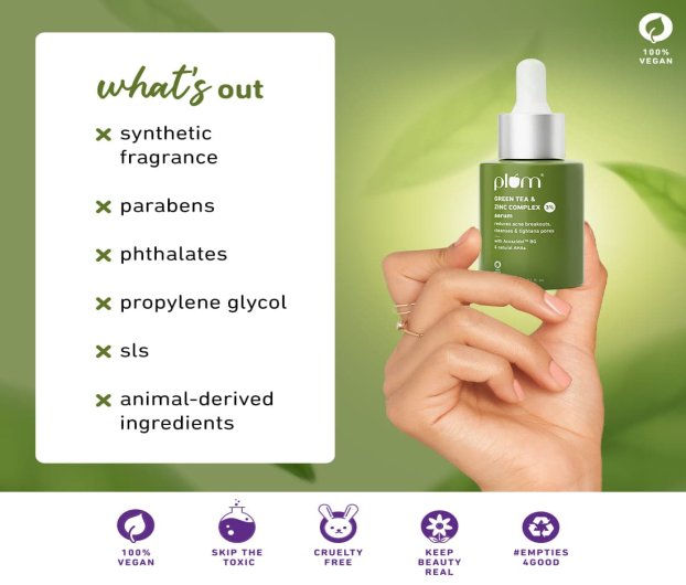  PLUM GREEN TEA & ZINC COMPLEX 3% SERUM 30 ML