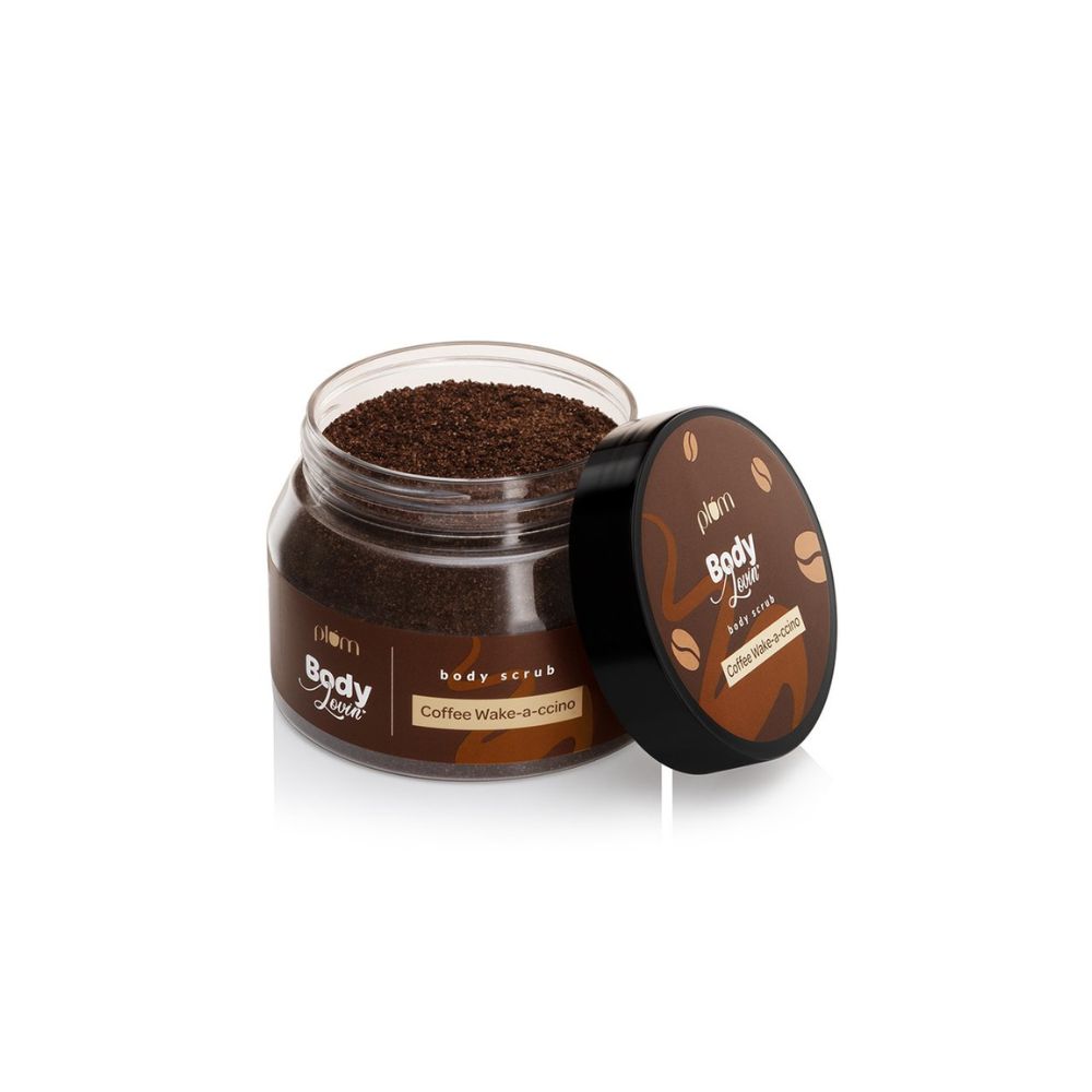 PLUM BODYLOVIN COFFEE WAKE ACCINO BODY SCRUB - 100 GM