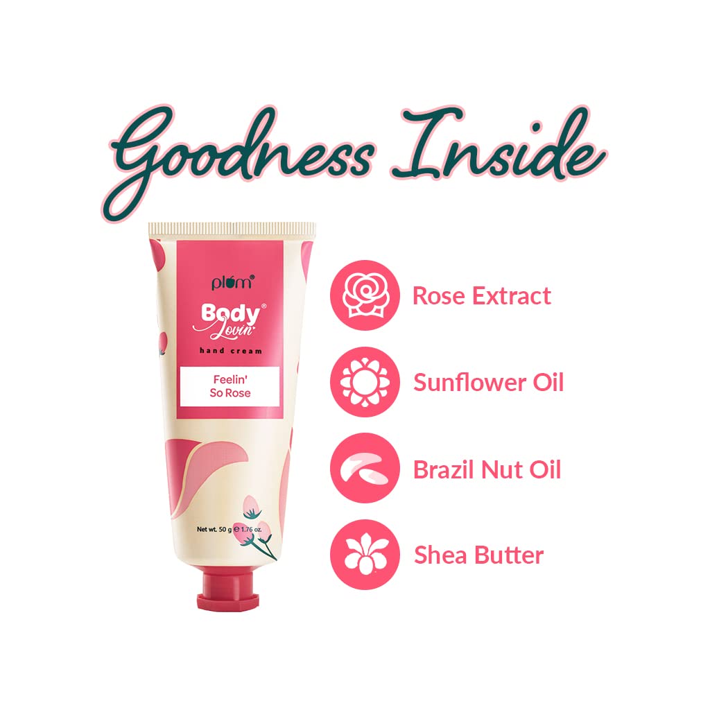 PLUM BODYLOVIN FEELIN SO ROSE HAND CREAM 50 GM