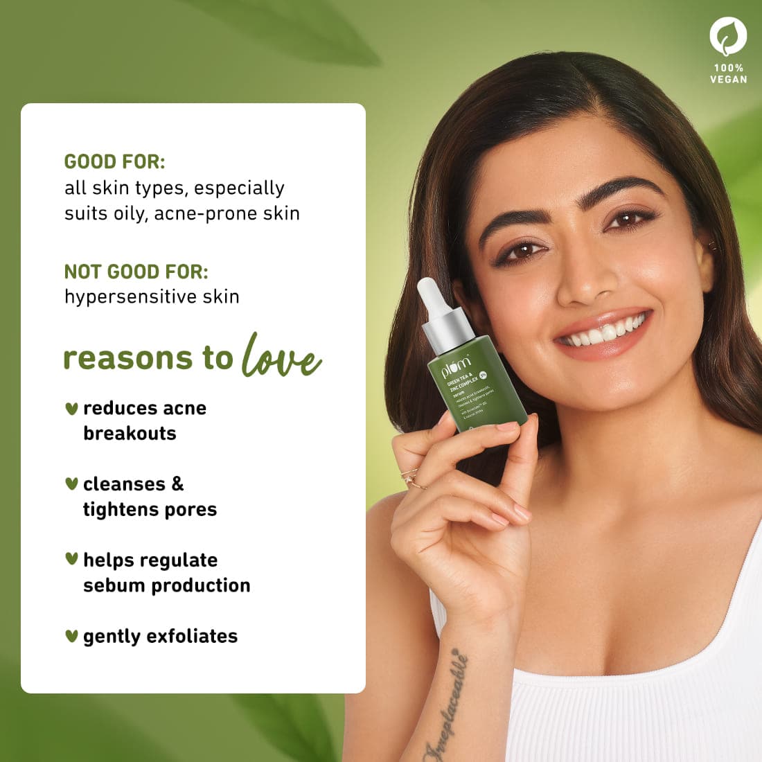  PLUM GREEN TEA & ZINC COMPLEX 3% SERUM 30 ML