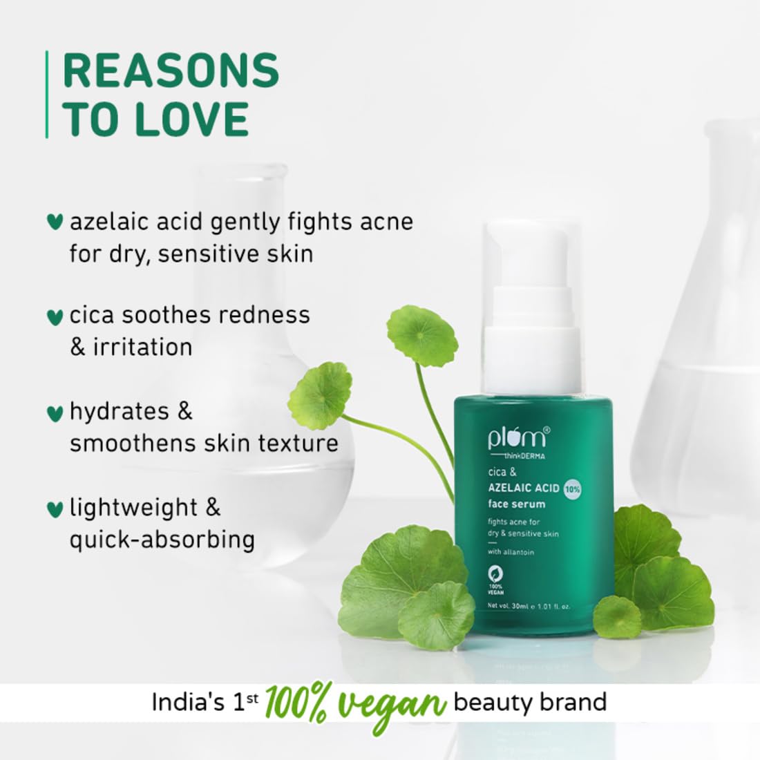 PLUM AZELAIC ACID FACE SERUM WITH CICA EXTRACT 30 ML