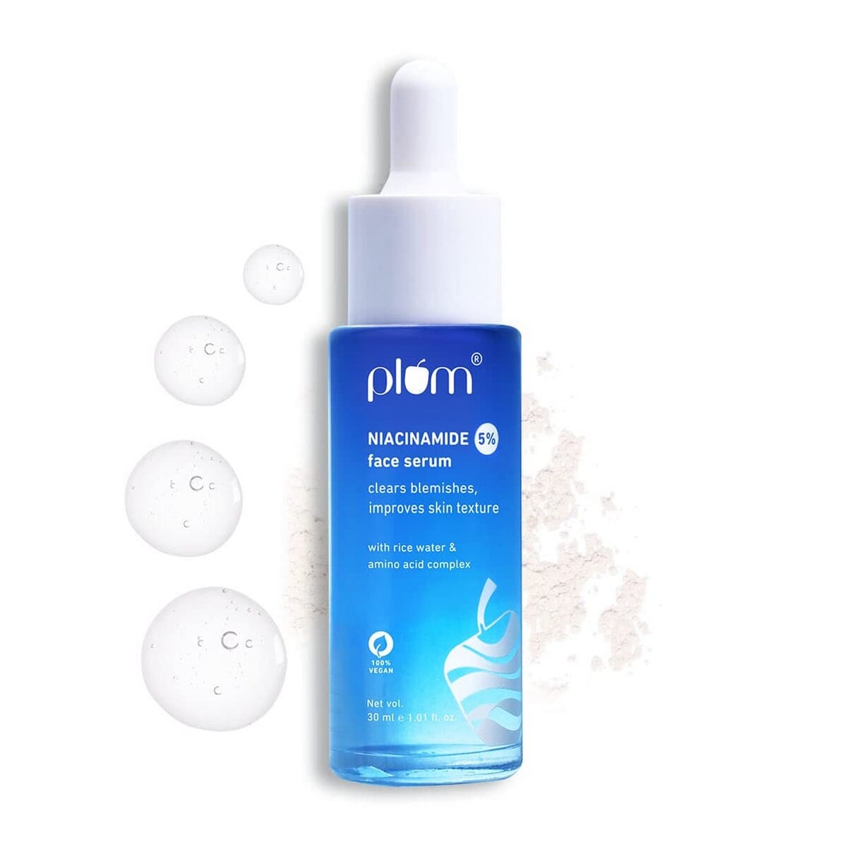 PLUM 5% RICE WATER & NIACINAMIDE FACE SERUM - 30 ML 