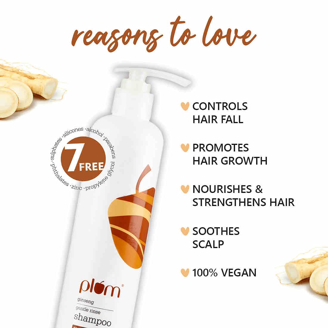 PLUM GINSENG GENTLE RINSE SHAMPOO 300ML