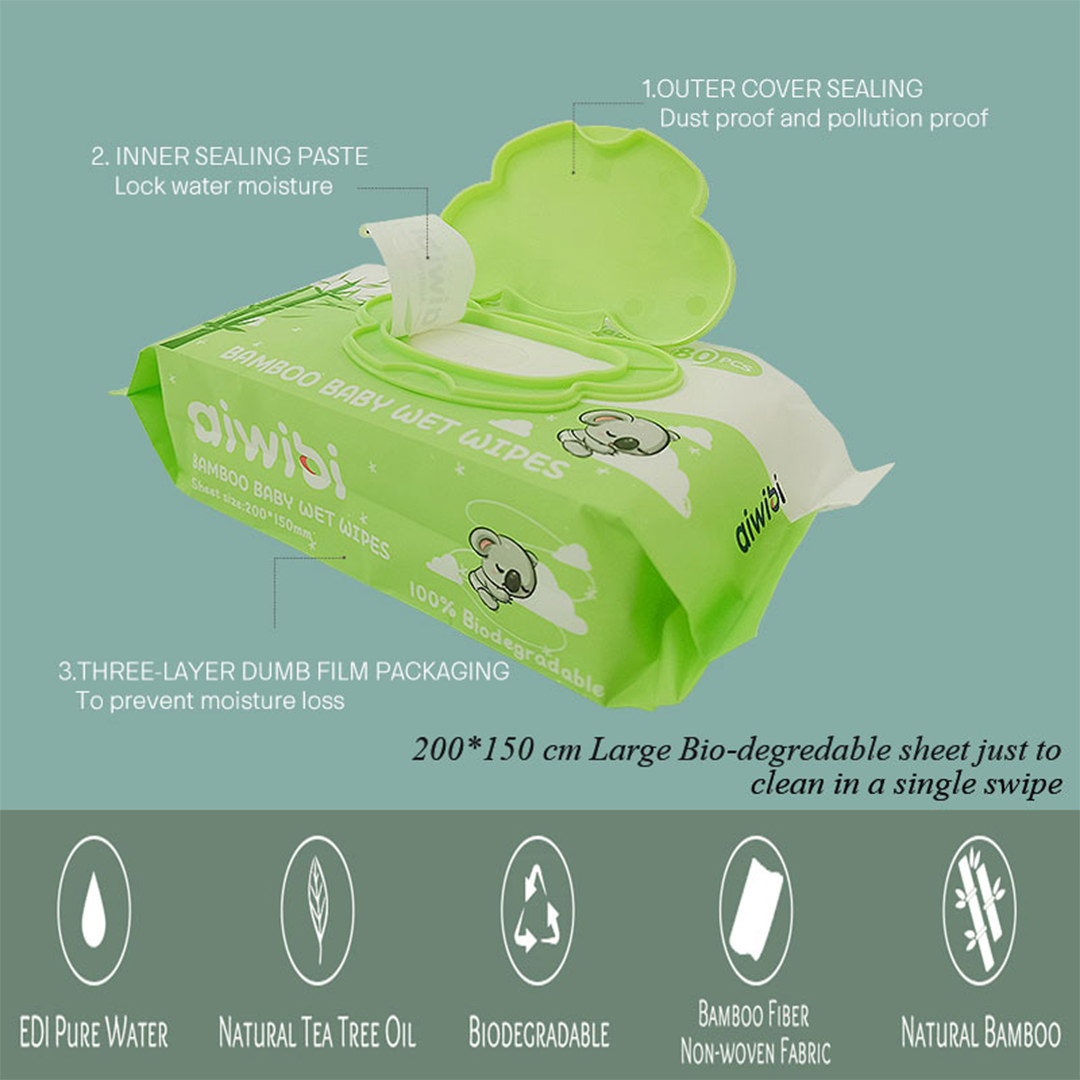 Aiwibi Bamboo Baby Wet Wipes