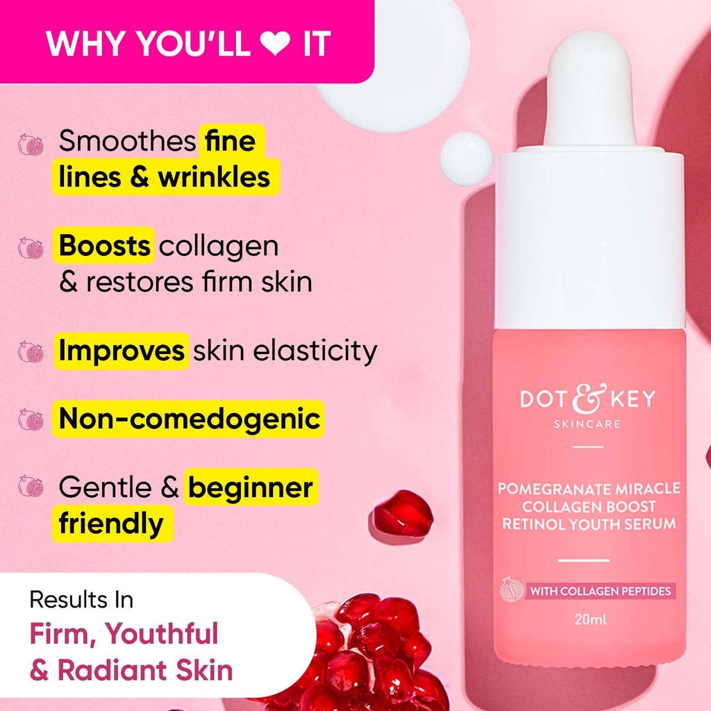 POMEGRANATE MIRACLE COLLAGEN BOOST RETINOL YOUTH SERUM - 20ML