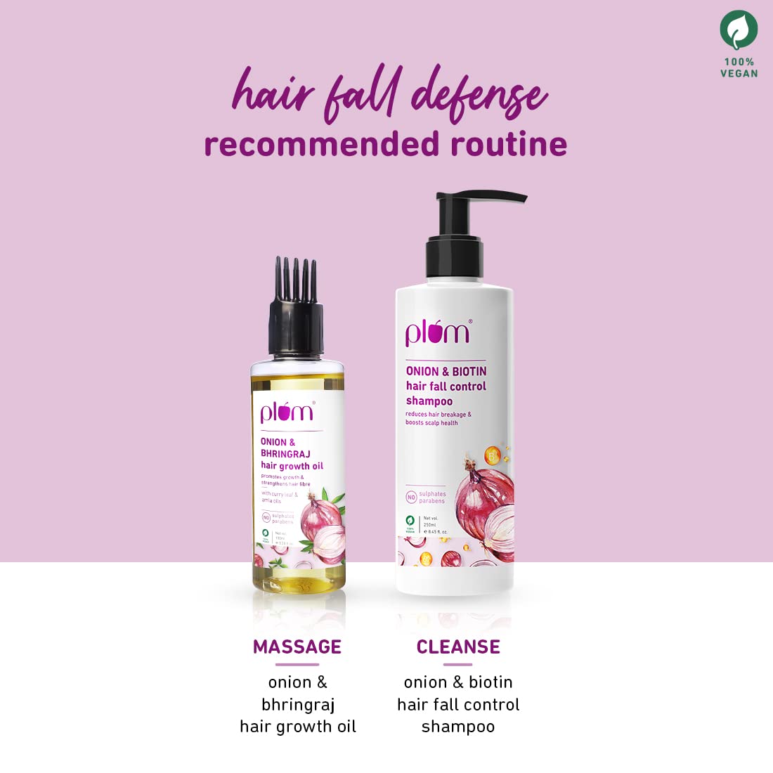 PLUM ONION & BHRINGRAJ HAIR GROWTH OIL 100ML