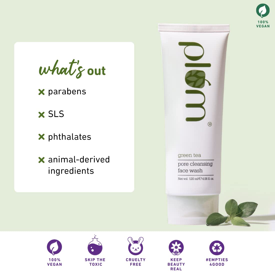 PLUM GREEN TEA PORE CLEANSING FACE WASH - 120 ML 