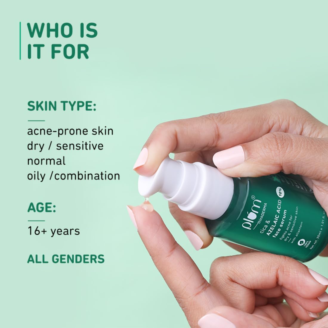 PLUM AZELAIC ACID FACE SERUM WITH CICA EXTRACT 30 ML