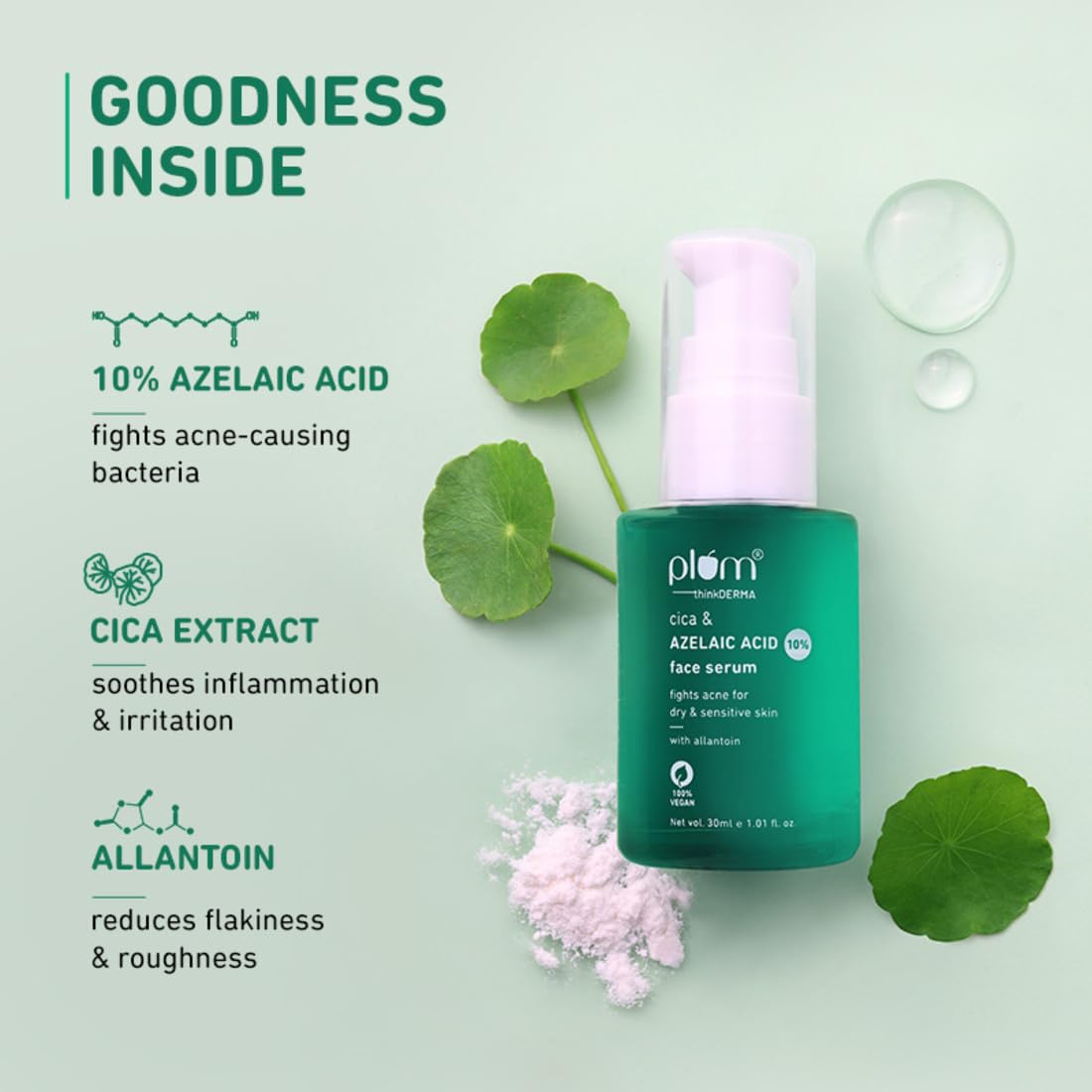PLUM AZELAIC ACID FACE SERUM WITH CICA EXTRACT 30 ML