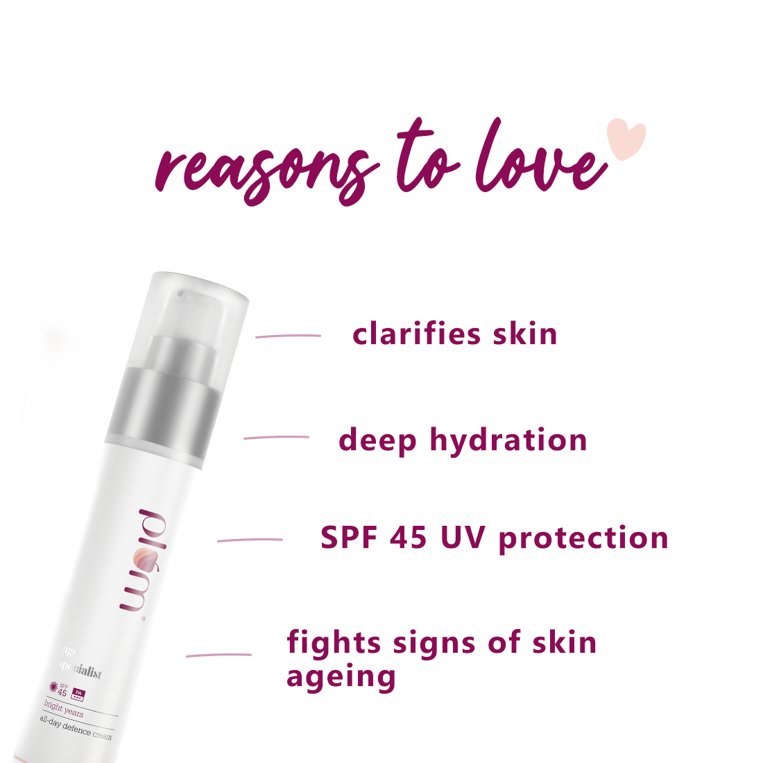 PLUM BRIGHT YEARS ALL-DAY DEFENCE CREAM SPF 45 , 50 ML 