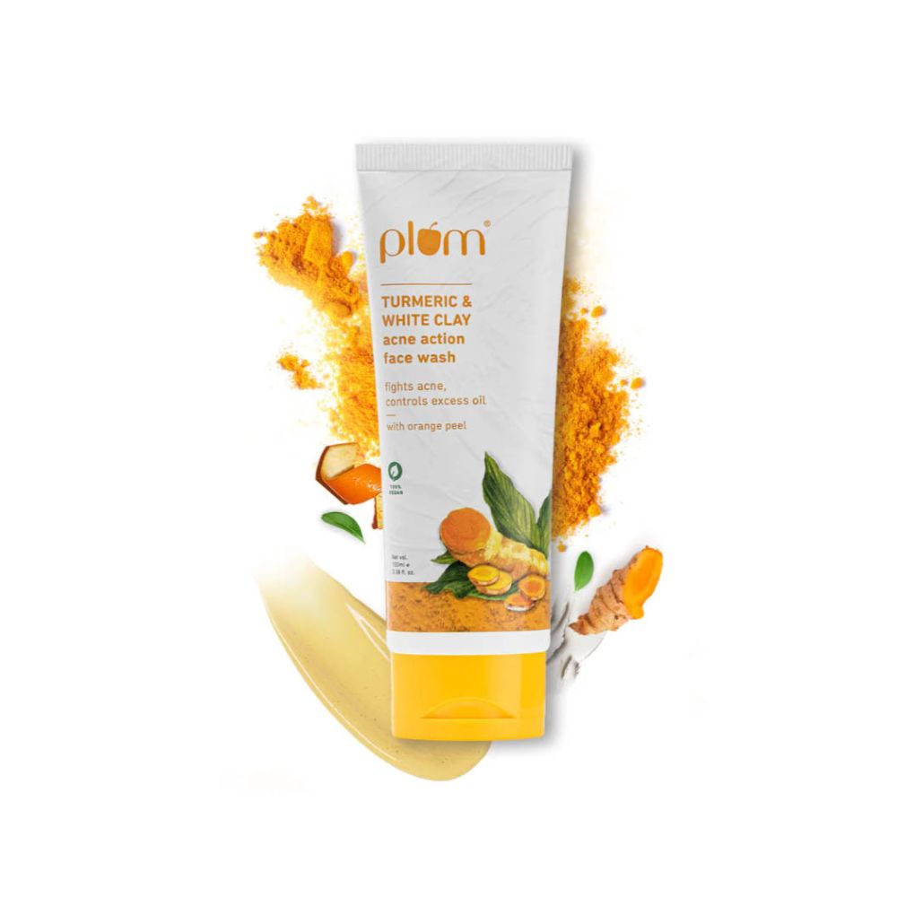 PLUM TURMERIC & WHITE CLAY ACNE ACTION FACE WASH 100ML
