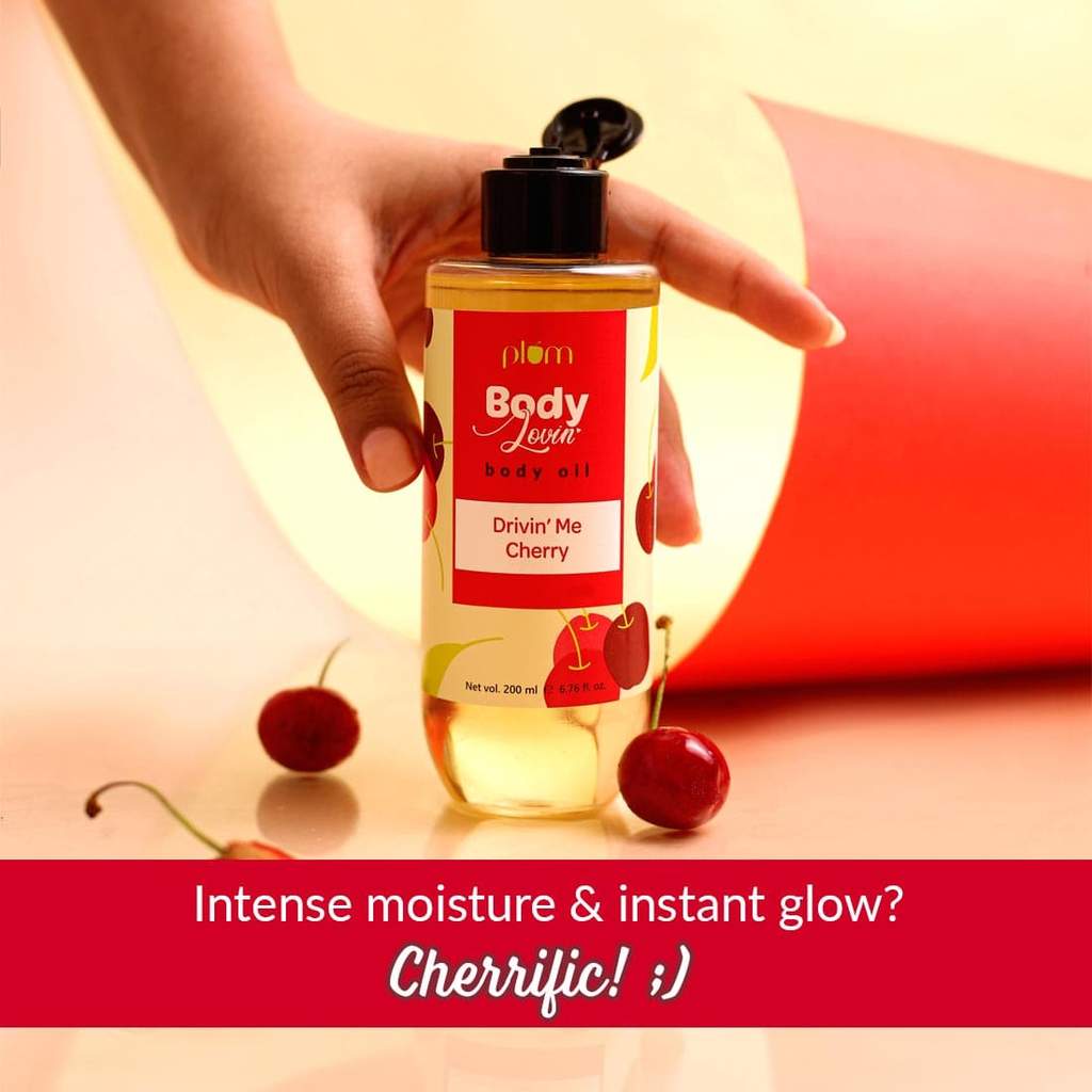 PLUM BODYLOVIN DRIVIN ME CHERRY BODY OIL 200 ML