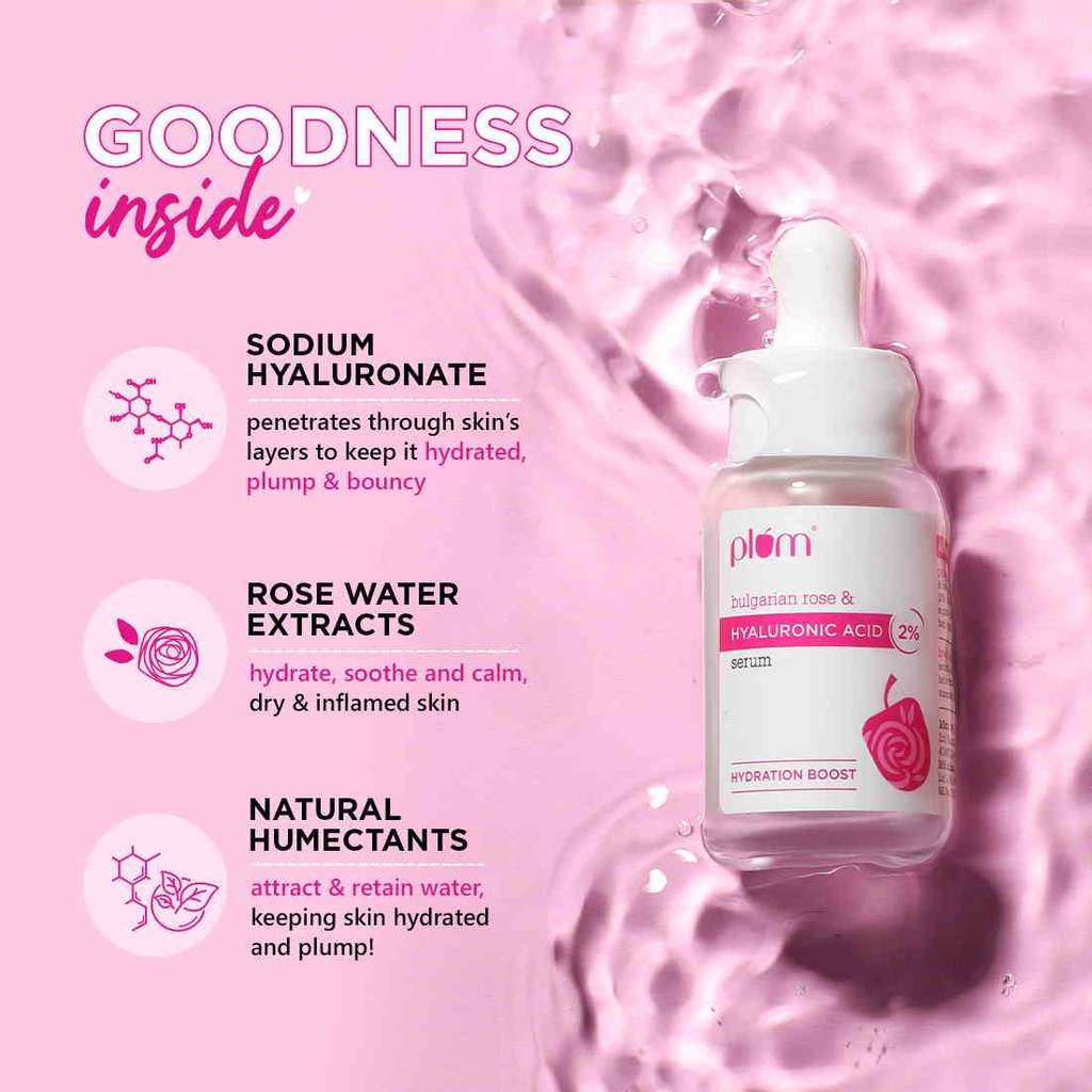PLUM BULGARIAN ROSE & 2% HYALURONIC ACID SERUM 15 ML