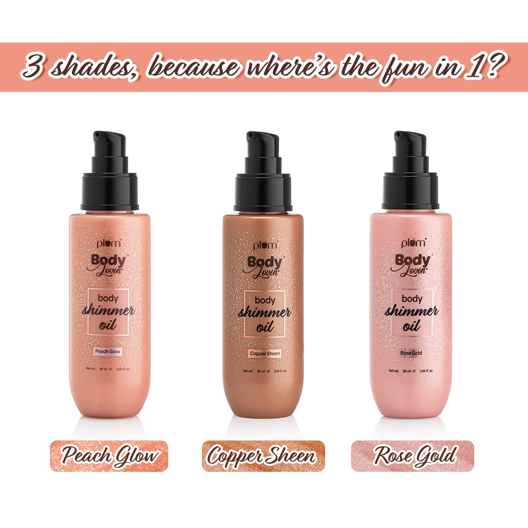 PLUM BODYLOVIN BODY SHIMMER OIL PEACH GLOW 90 ML
