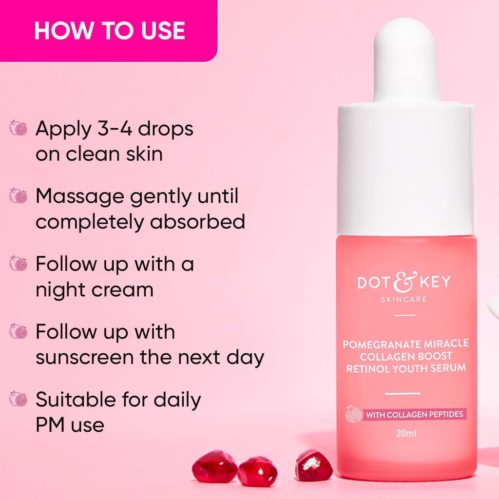 POMEGRANATE MIRACLE COLLAGEN BOOST RETINOL YOUTH SERUM - 20ML