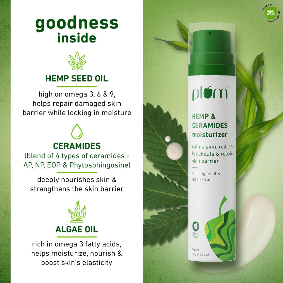 PLUM HEMP & CERAMIDES MOISTURIZER 50 ML