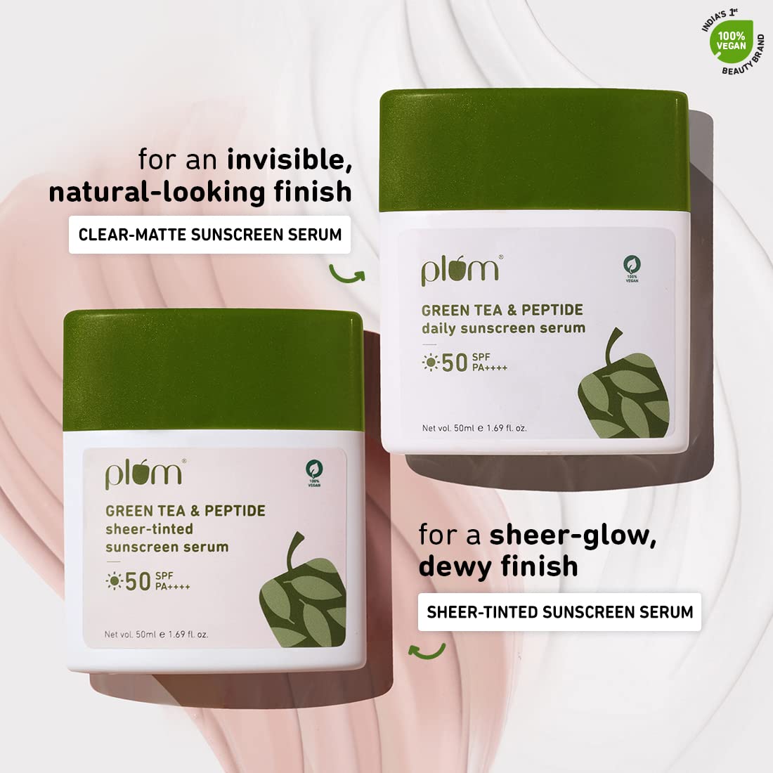 PLUM GREEN TEA & PEPTIDE SHEER TINTED SUNSCREEN SERUM - 50 ML 