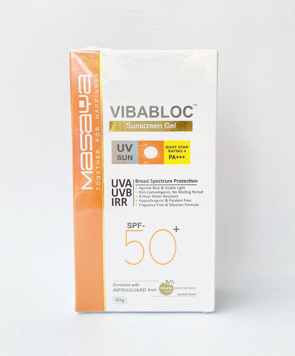 MASAYA VIBABLOC SPF 50+ PA+++ SUNSCREEN GEL 60GM