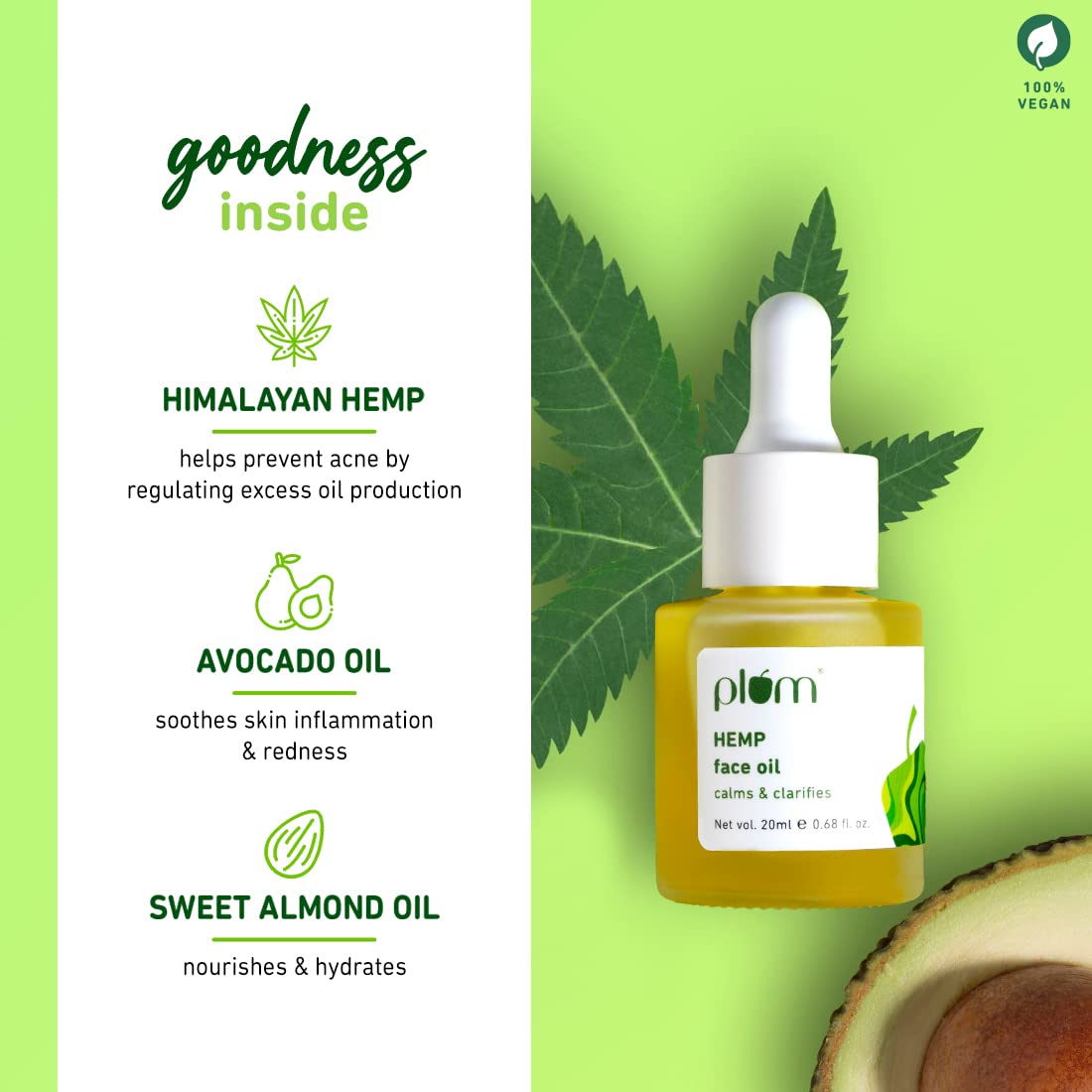 PLUM HEMP FACE OIL 20ML