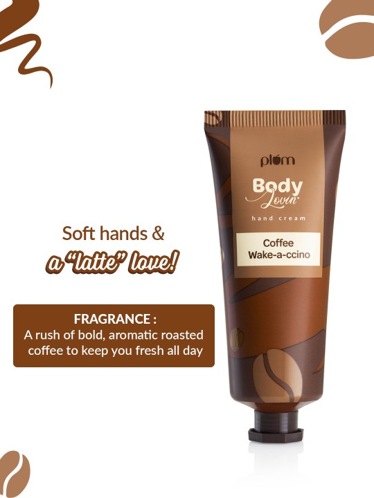 PLUM BODYLOVIN COFFEE WAKE ACCINO HAND CREAM - 50 GM 