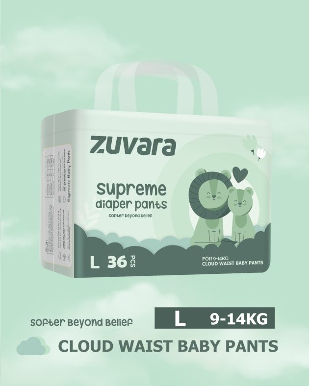 Zuvara Supreme Diaper Pant - L (Pack of 36)