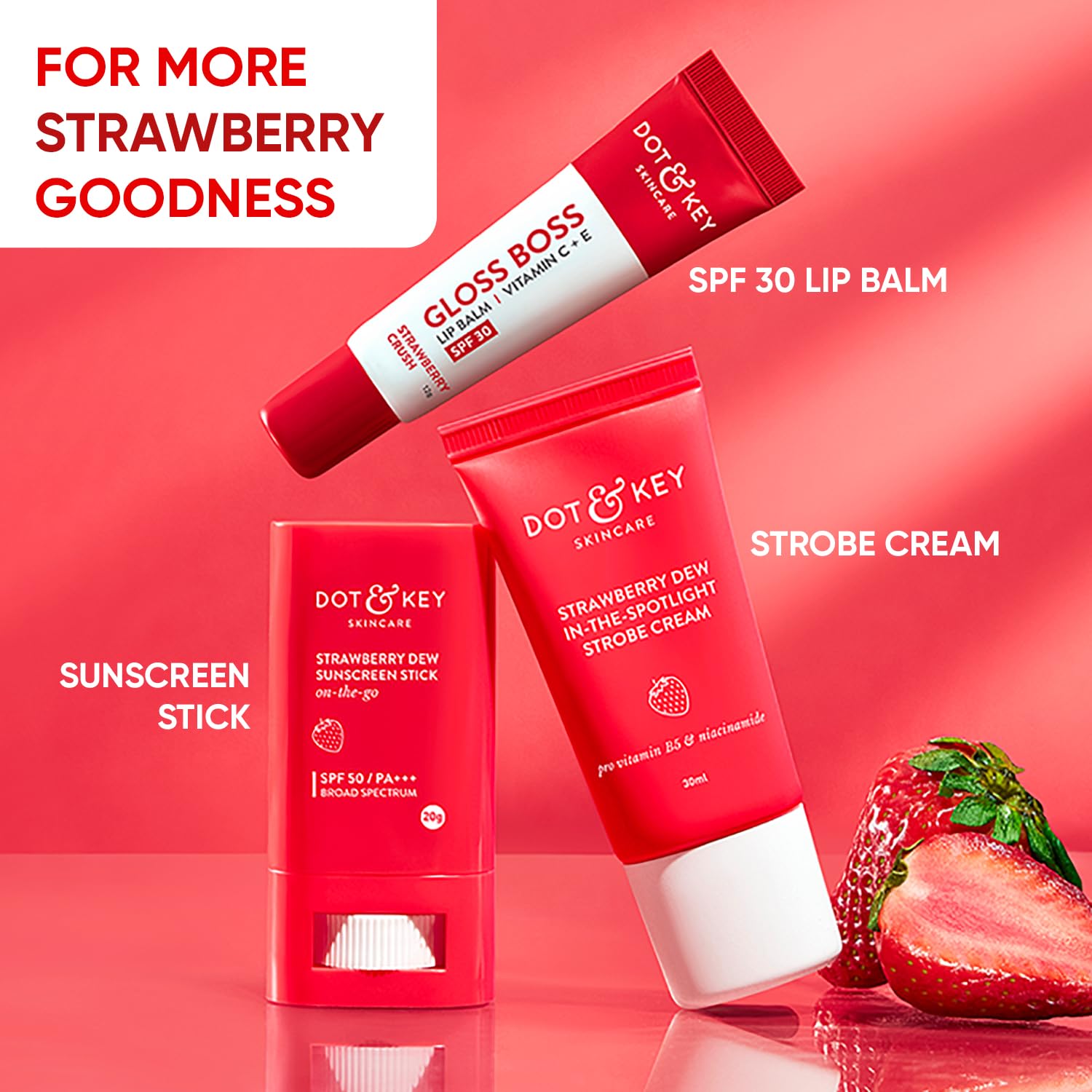DOT & KEY STRAWBERRY DEW IN THE SPOTLIGHT STROBE CREAM 30 ML