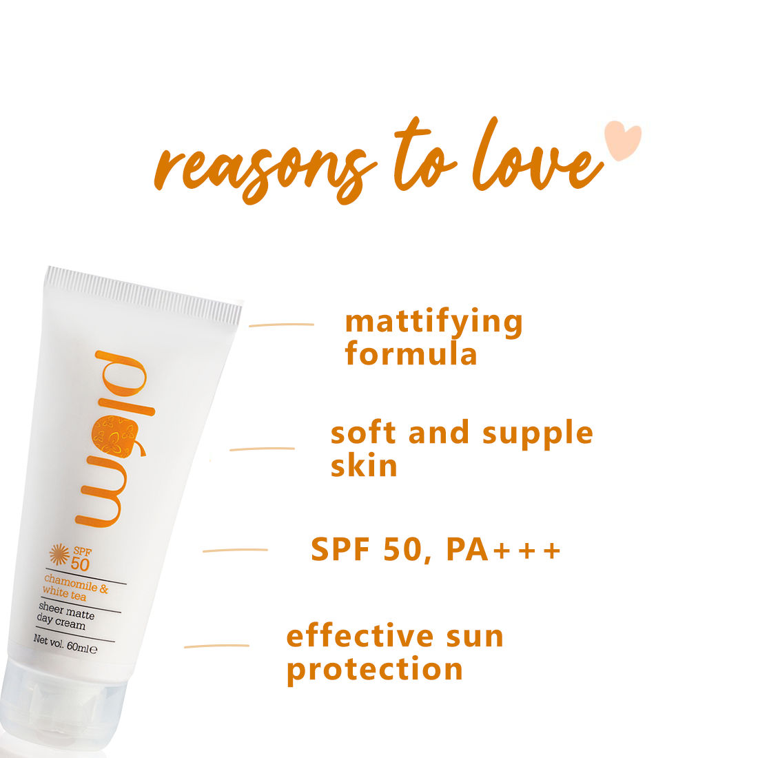 CHAMOMILE & WHITE TEA SHEER MATTE DAY CREAM SUNSCREEN 60 ML