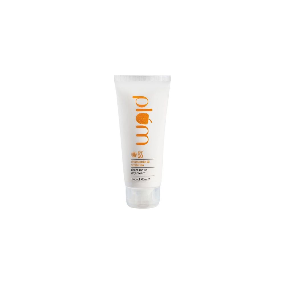 PLUM CHAMOMILE & WHITE TEA SHEER MATTE DAY CREAM SPF50 60ML
