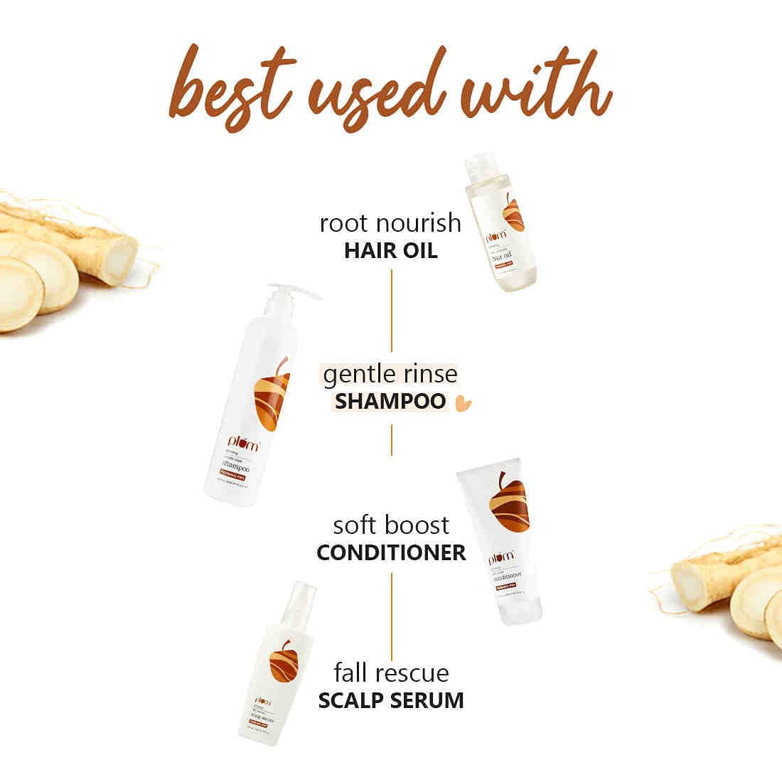 PLUM GINSENG GENTLE RINSE SHAMPOO 300ML
