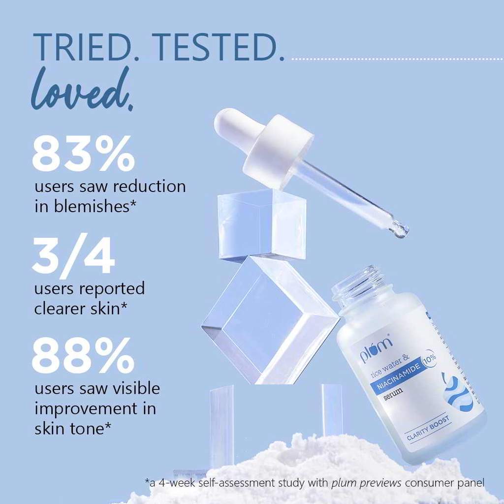 PLUM RICE WATER & 10% NIACINAMIDE SERUM 15 ML