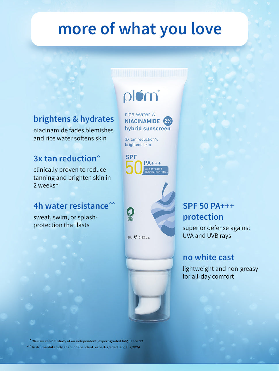 PLUM RICE WATER & NIACINAMIDE 2% HYBRID - 50 ML 
