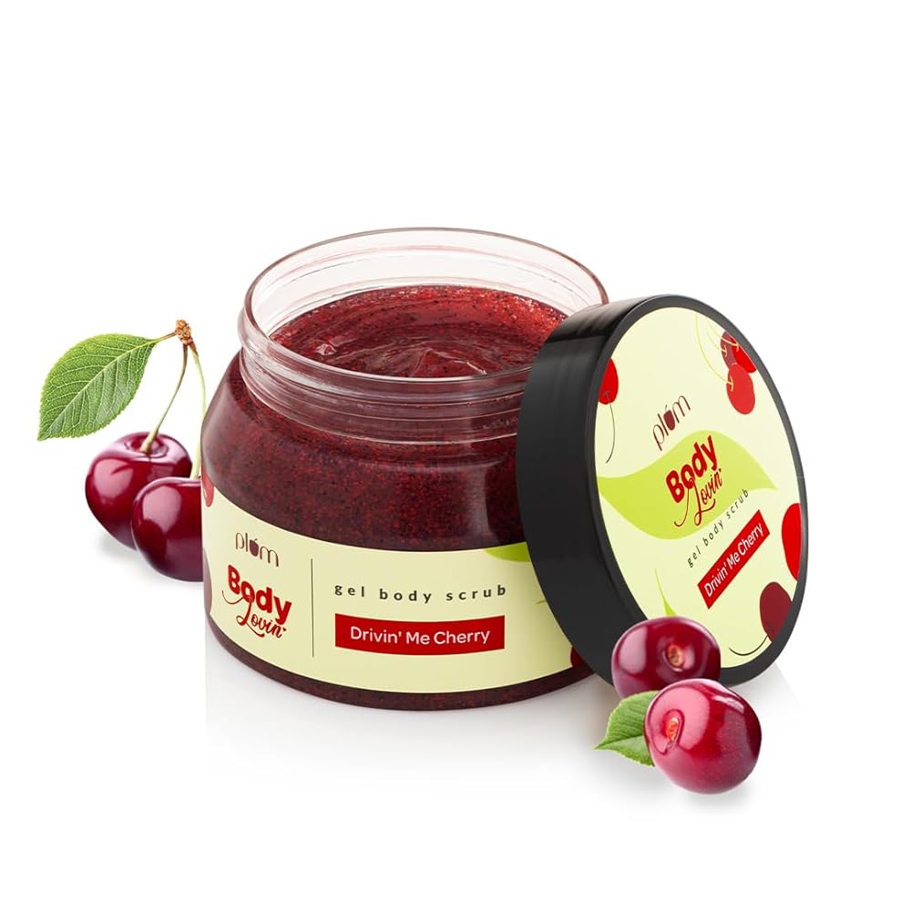 PLUM BODYLOVIN DRIVIN ME CHERRY GEL BODY SCRUB - 200 GM