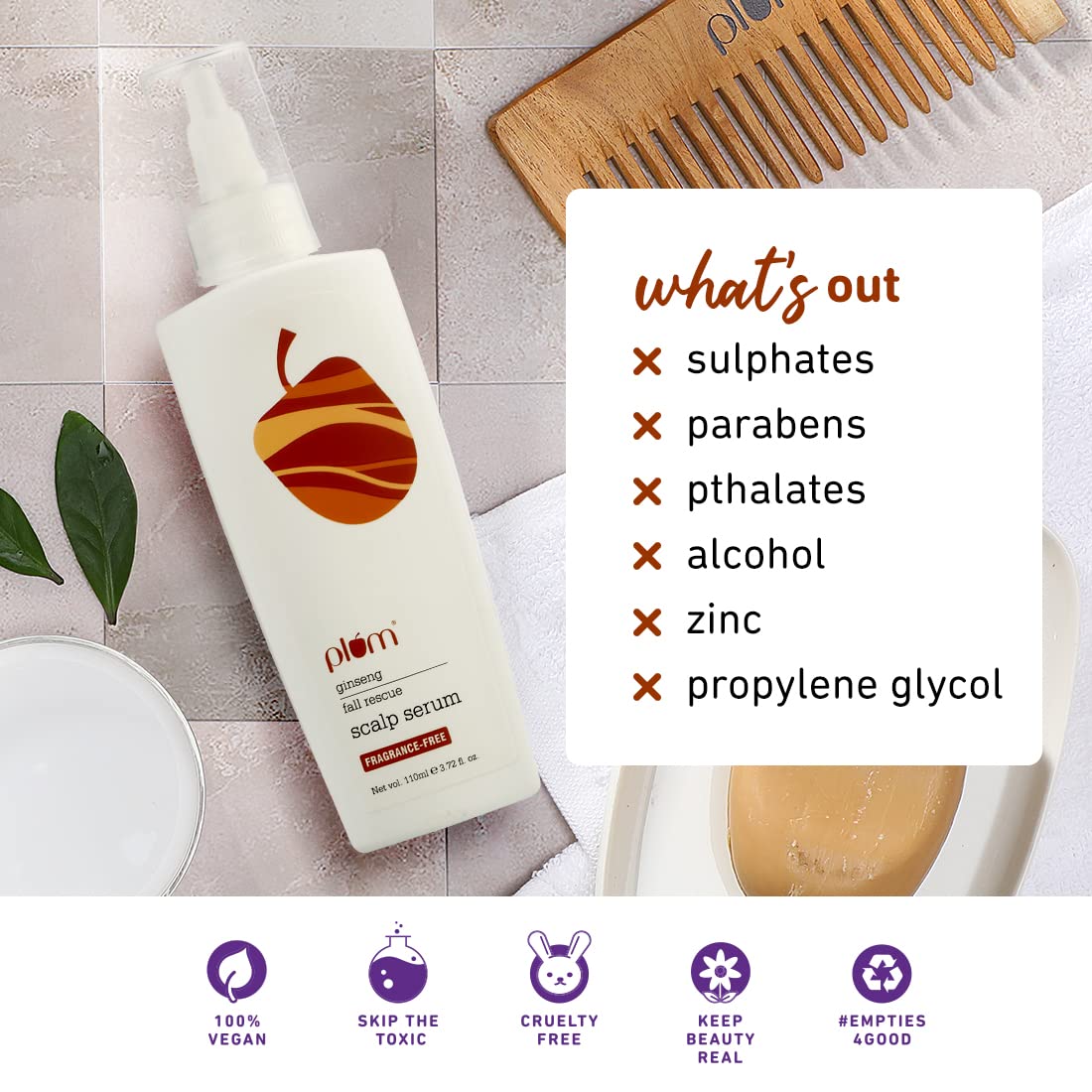 PLUM GINSENG FALL RESCUE SCALP SERUM 110ML