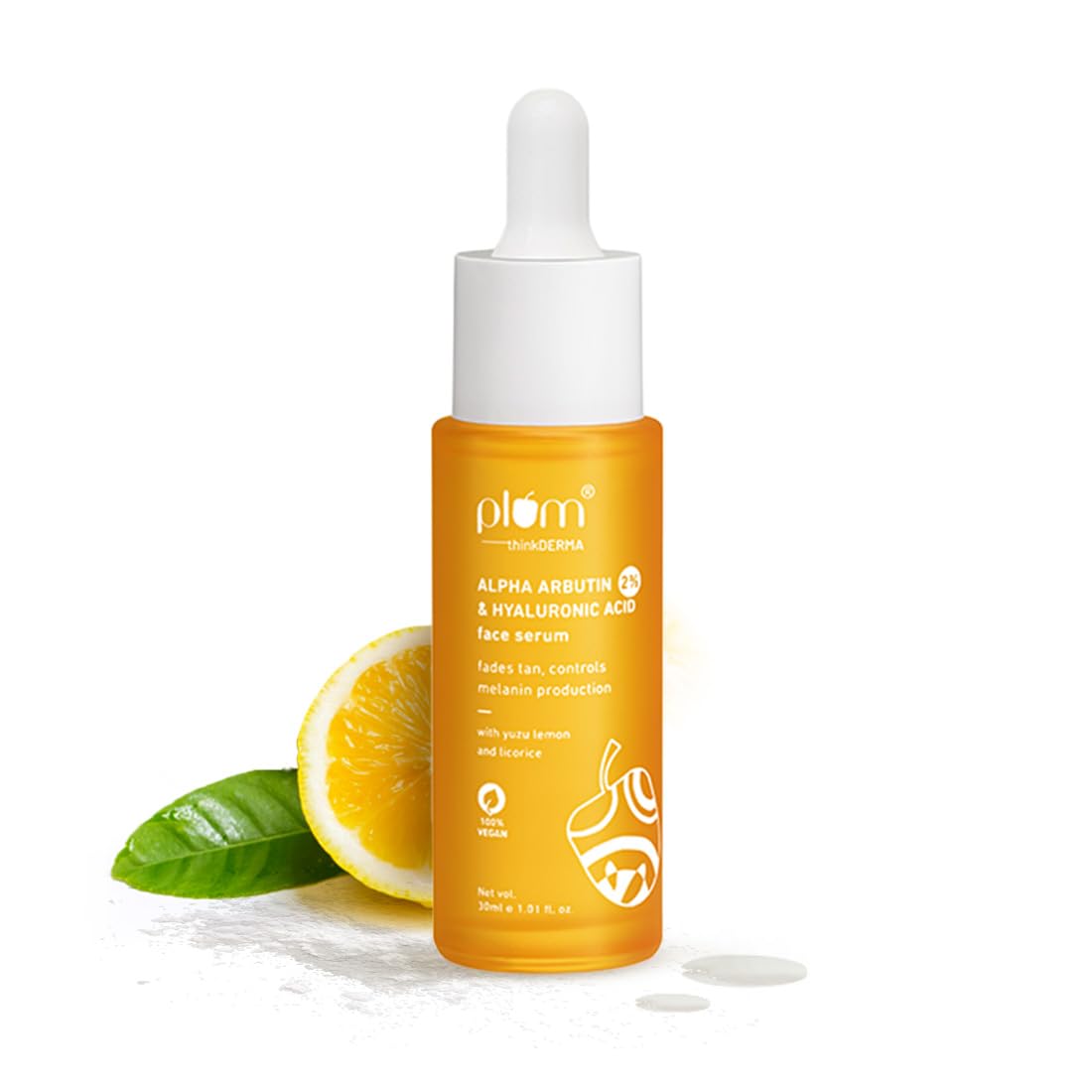 PLUM 2% ALPHA ARBUTIN & HYALURONIC ACID FACE SERUM 30 ML