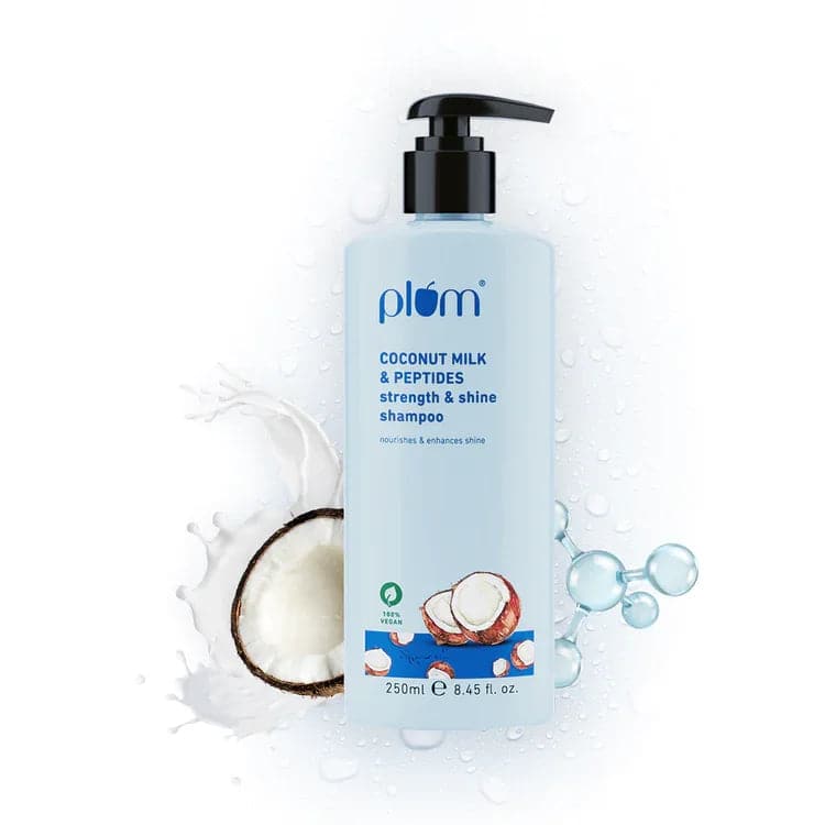PLUM GOODNESS COCONUT MILK & PEPTIDES STRENGTH & SHINE SHAMPOO 250ML
